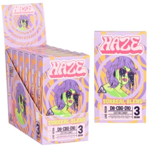 6PC DISPLAY - Haze Hybrid Surreal Blend Disposable Vape - 3mL / Cotton Candy